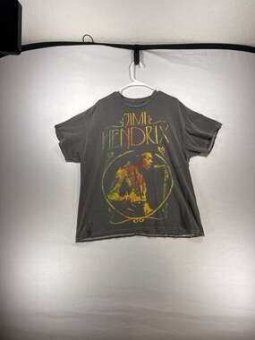 Authentic Hendrix Men's Jimi Hendrix Graphic T-Shirt Gray